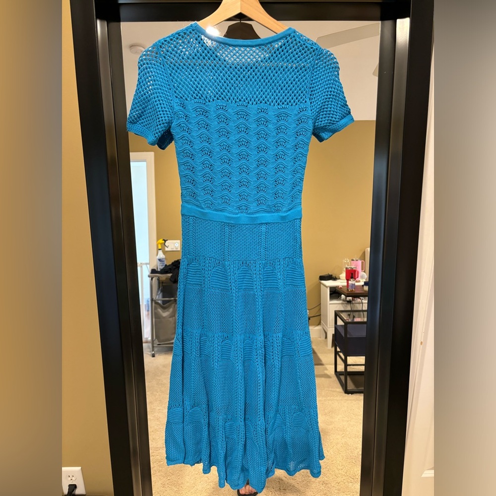 Ochirly blue knit dress
